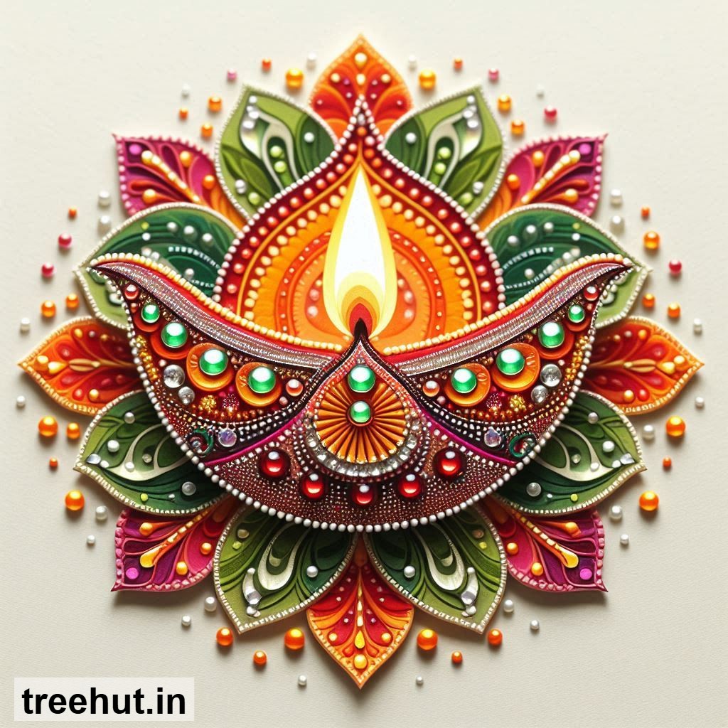 Free Diya Stickers for Gift Tags, Gift Boxes or Bags, Printables for Diwali, Navratri, Indian Festivals DIY Festive Crafts