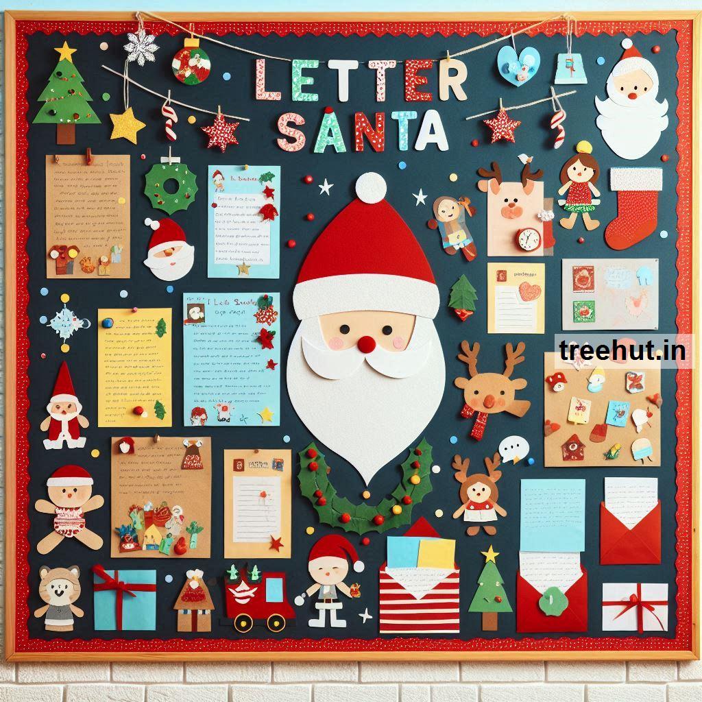 Letter To Santa Bulletin Board Ideas, Door Decor, Hallway Display and Classroom Games and Activities in Elementary School
