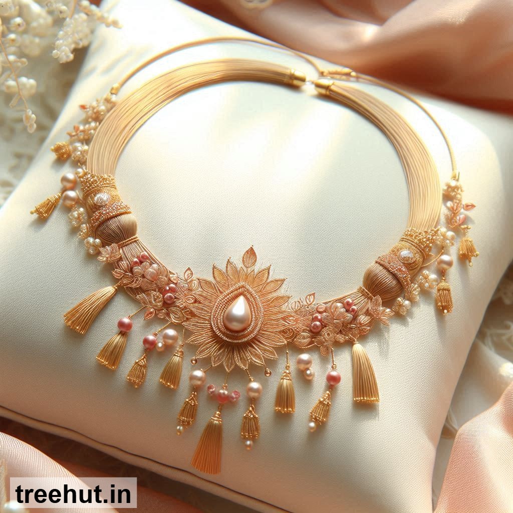 Thread Necklace, Gold Necklace Design Ideas, Gold Jewelry Design Ideas