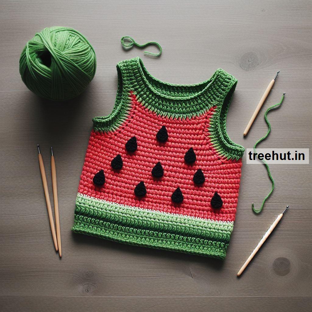 Watermelon Crochet Top | Crochet Clothing Ideas