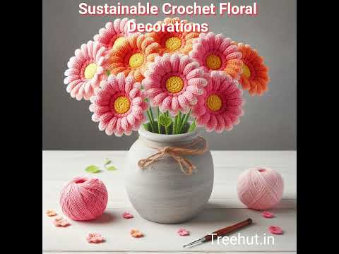 Crochet Ideas for Flower Arrangement Decorations #crochet #crochetideas