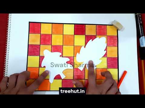 Easy  Fall  Art, Fall Negative Space Art Ideas, Fall Pop Art Ideas, Autumn Art Project Ideas