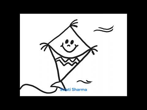 Learn to Draw a Kite - Summer Camp Drawing Tutorial Video