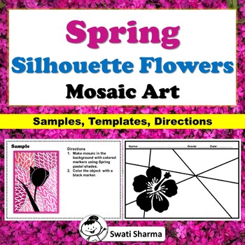 Spring Silhouette Flowers, Mosaic Art Project