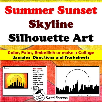 Fall, Summer,  Skyline, Cityscape, Silhouette Art, Negative and Positive Space