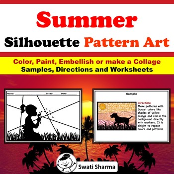 Summer Silhouette Pattern/Pop Art Project