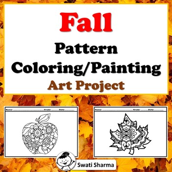 Fall Pattern Coloring, Painting Art Project
