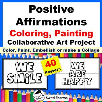 Positive Affirmations, Growth Mindset, Posters, Art Project