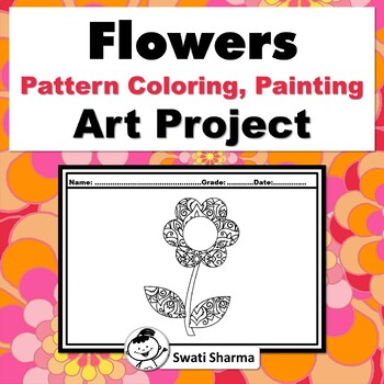 Spring, Flowers, Pattern Coloring, Painting, Art Project, Calm Down Activity