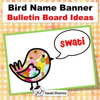Bird Name Banner, Spring, Back to School, Bulletin Board, Classroom Display