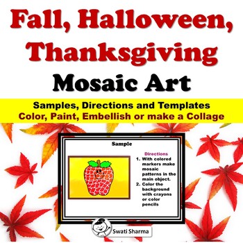 Fall, Halloween, Thanksgiving, Mosaic Art Project