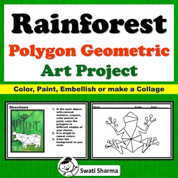 Rainforest Animals, Polygon, Geometric  Art Project