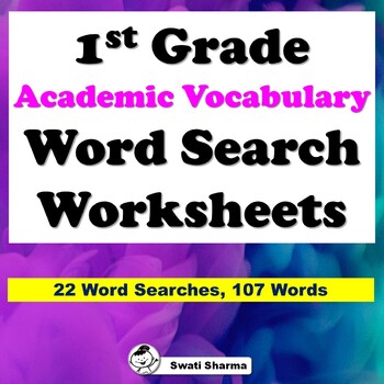 1st Grade Academic Vocabulary Word Search Worksheets