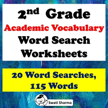 2nd Grade, Academic Vocabulary Word Search Worksheets