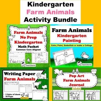 Kindergarten Farm Animals  Activity Bundle