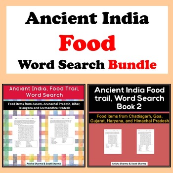 Ancient India Food, Word Search Bundle