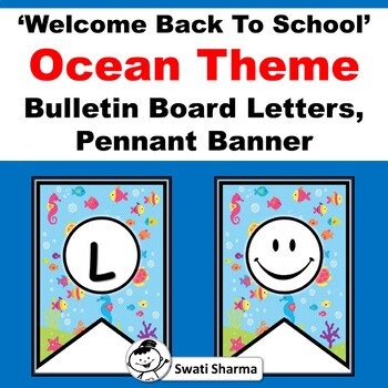 Ocean Theme, Welcome back To School, Bulletin Board Letters, Pennant Banner