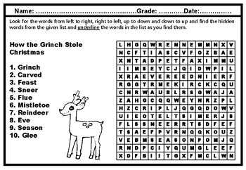 2nd Grade Literature, Word Search Worksheets, Year Long, No Prep, Sub Plans