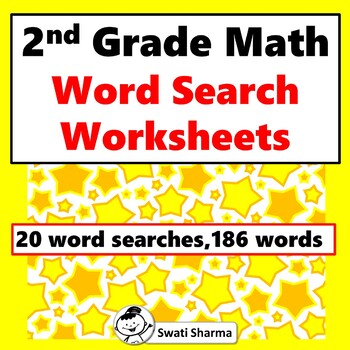 2nd Grade Math Vocabulary, Word Search Worksheets
