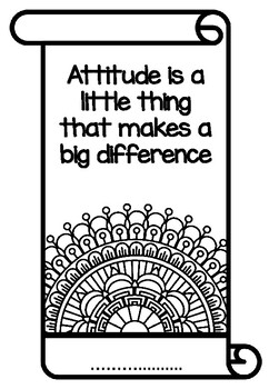 Growth Mindset Coloring Scrolls, Set 1