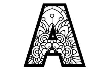 A to Z, 0 to 9, Bulletin Board Letters, Pattern Coloring, Set 1, Classroom Decor