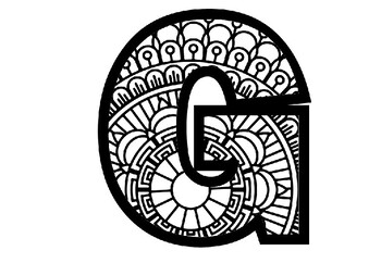 A to Z, 0 to 9, Bulletin Board Letters, Pattern Coloring, Set 5, Flash Cards