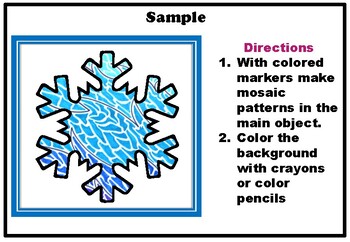 Winter, Mosaic Art Project, Art Sub Plan