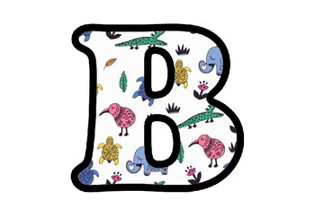 Doodle Animal Theme Letters, Numbers and Symbols, Animals Classroom Decor