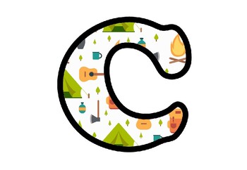Happy Campers, Letters, Camping Classroom Decor Printables