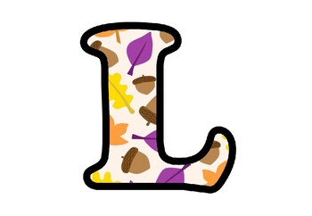 Fall Leaves Bulletin Board Letters, Numbers and Symbols, Autumn Classroom Decor
