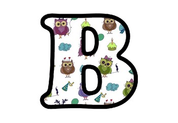 Owl Theme Letters, Numbers and Symbols, Fall Classroom Decor