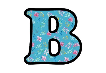 Spring Flowers, Letters, Numbers and Symbols, Spring Classroom Decor