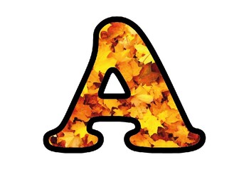 Maple Leaves Bulletin Board Letters, Numbers and Symbols, Fall Classroom Decor
