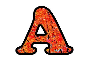 Maple Leaves, Bulletin Board Letters, Numbers and Symbols, Fall Decor, Set 2