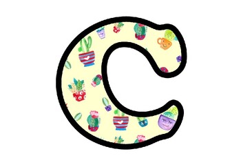 Cactus Letters, Numbers and Symbols, Classroom Decor Alphabet Printables
