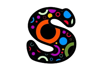 Colorful Rings Bulletin Board Letters, Numbers, Symbols, Shapes Classroom Decor