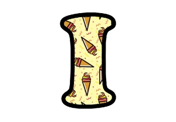 Ice Creams Bulletin Board Letters, Numbers and Symbols, Summer Classroom Decor