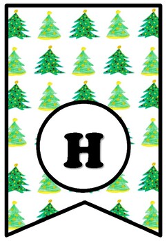 Have A Tree-Mendous Christmas, Christmas Bulletin Board Sayings Pennant Banner