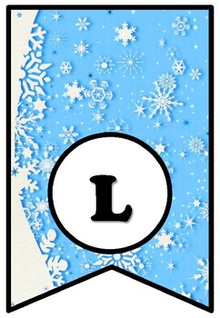 'I Like Winter Because', Winter, Snow, Bulletin Board Sayings Pennant Banner