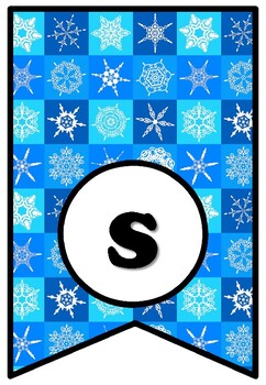 'If I Were A Snowflake', LETTERS, Winter, Snow, Bulletin Board Sayings Pennant