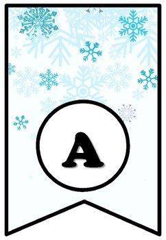 'Winter Art Gallery', Winter Snow Art Bulletin Board Sayings Pennant Letters