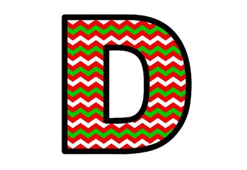 Christmas, Chevron, Bulletin Board Letters, Classroom Decor