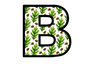 Oak Leaves, Fall, Bulletin Board Letters, Classroom Decor, Acorn Letters
