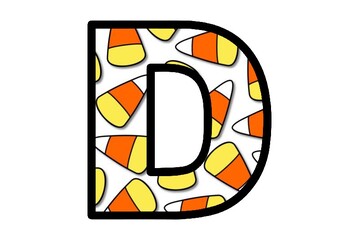 Candy Corn Letters, Bulletin Board Letters, Halloween Alphabet Classroom Decor