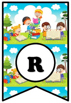 READING IS EVERYWHERE, Kindergarten, PreK Bulletin Board Sayings Pennant Letters