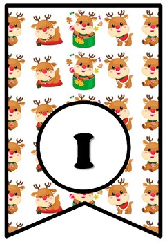 If I Had A Reindeer, Bulletin Board Sayings Pennant Letters, Christmas, Rudolf