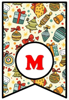 Merry and Bright, Bulletin Board Sayings Pennant Letters, Christmas Class Decor