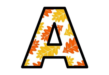 Oak Leaves, Fall, Autumn, Bulletin Board Letters, Decor, Fall Alphabet Posters