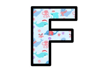 Winter, Christmas, Ocean Animals Bulletin Board Letters, Alphabet Posters Decor