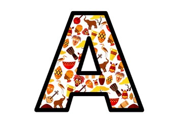 Africa, Tribal, Bulletin Board Letters, Alphabet Posters Classroom Decor